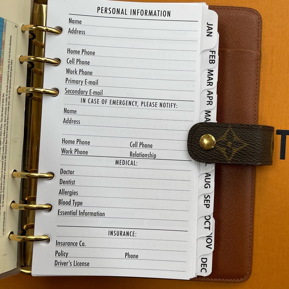 🧩2025 Inserts ALL SIZES Avail: Fits Louis Vuitton PM/MM/GM2022 Refill Calendars - Picture 3 of 16